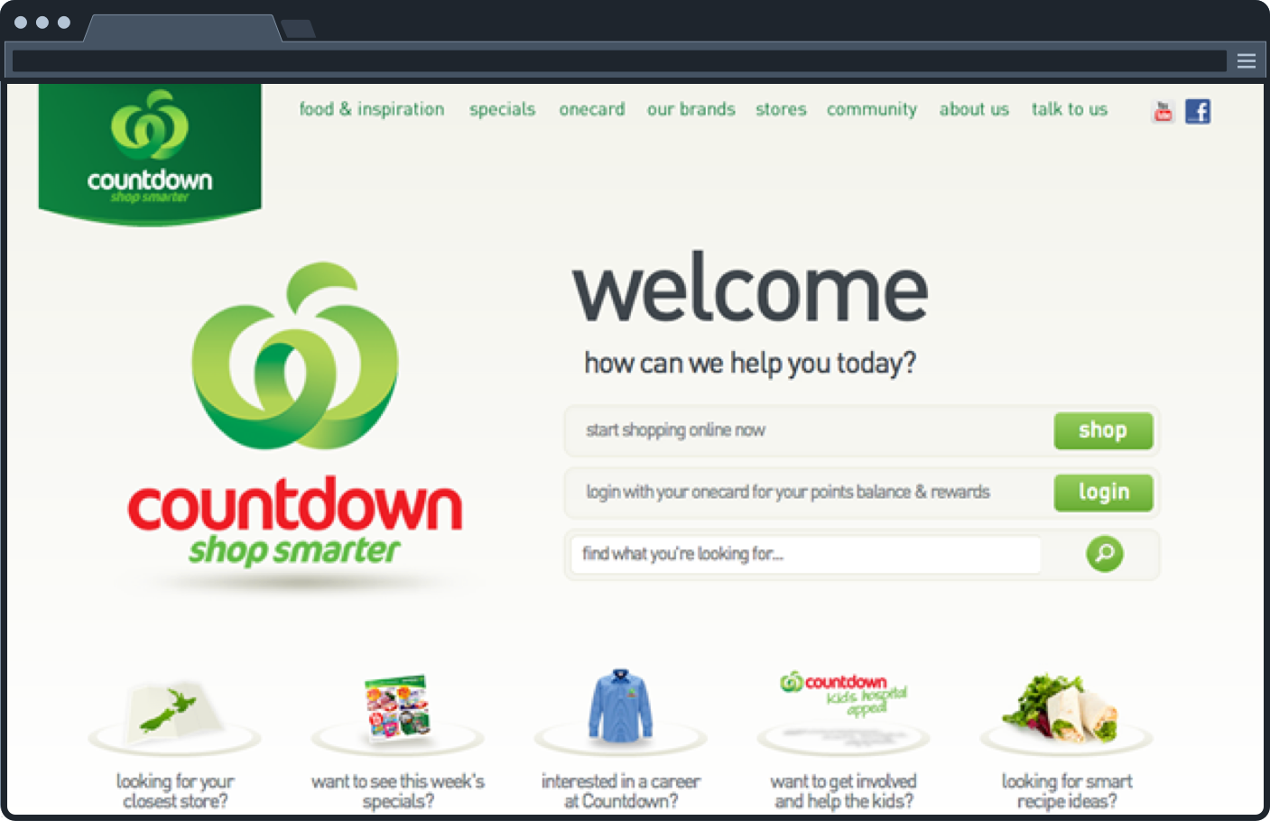 Countdown homepage